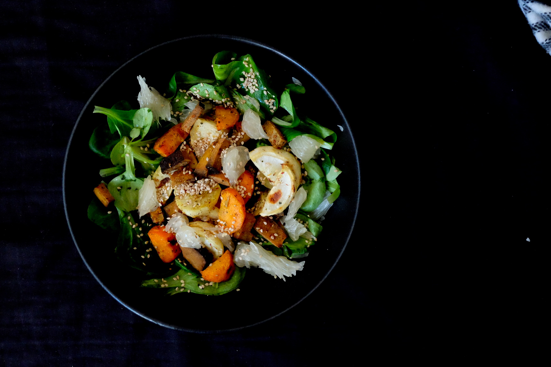 Bowl with winter salad