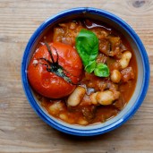 aubergine-bean stew