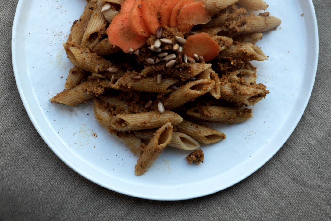 carrot pesto with pasta kuechlein