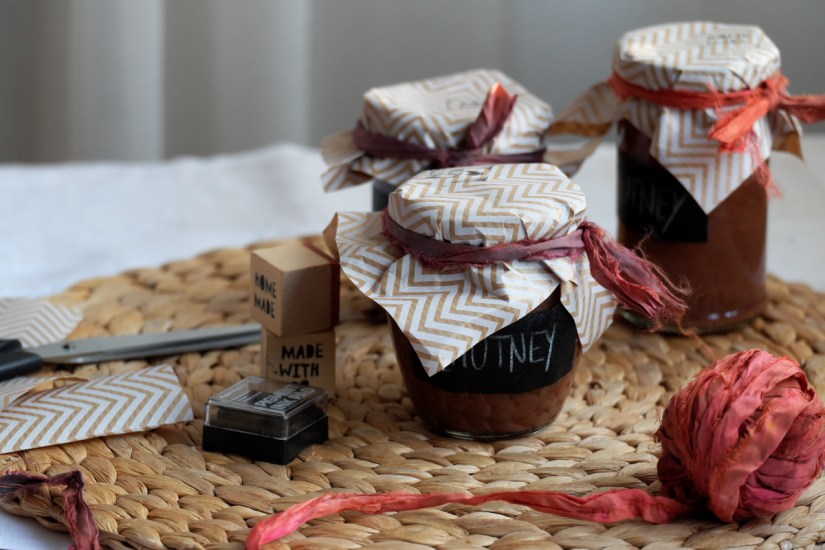 Homemade Chutney as Christmas presents