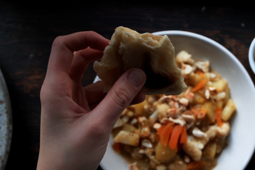 naan bread and curry